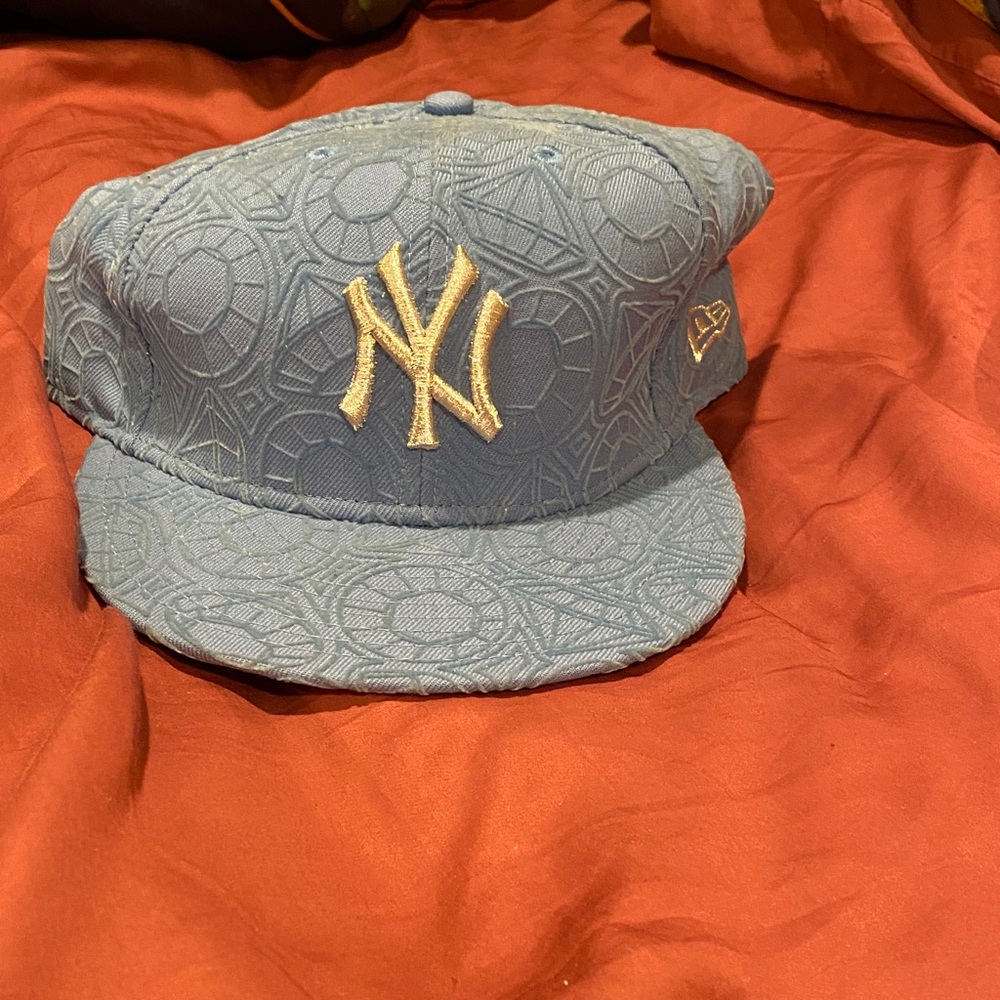 Blue New Era Women's Cap with Gold Logo